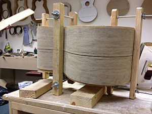 The building process of an eco friendly guitar